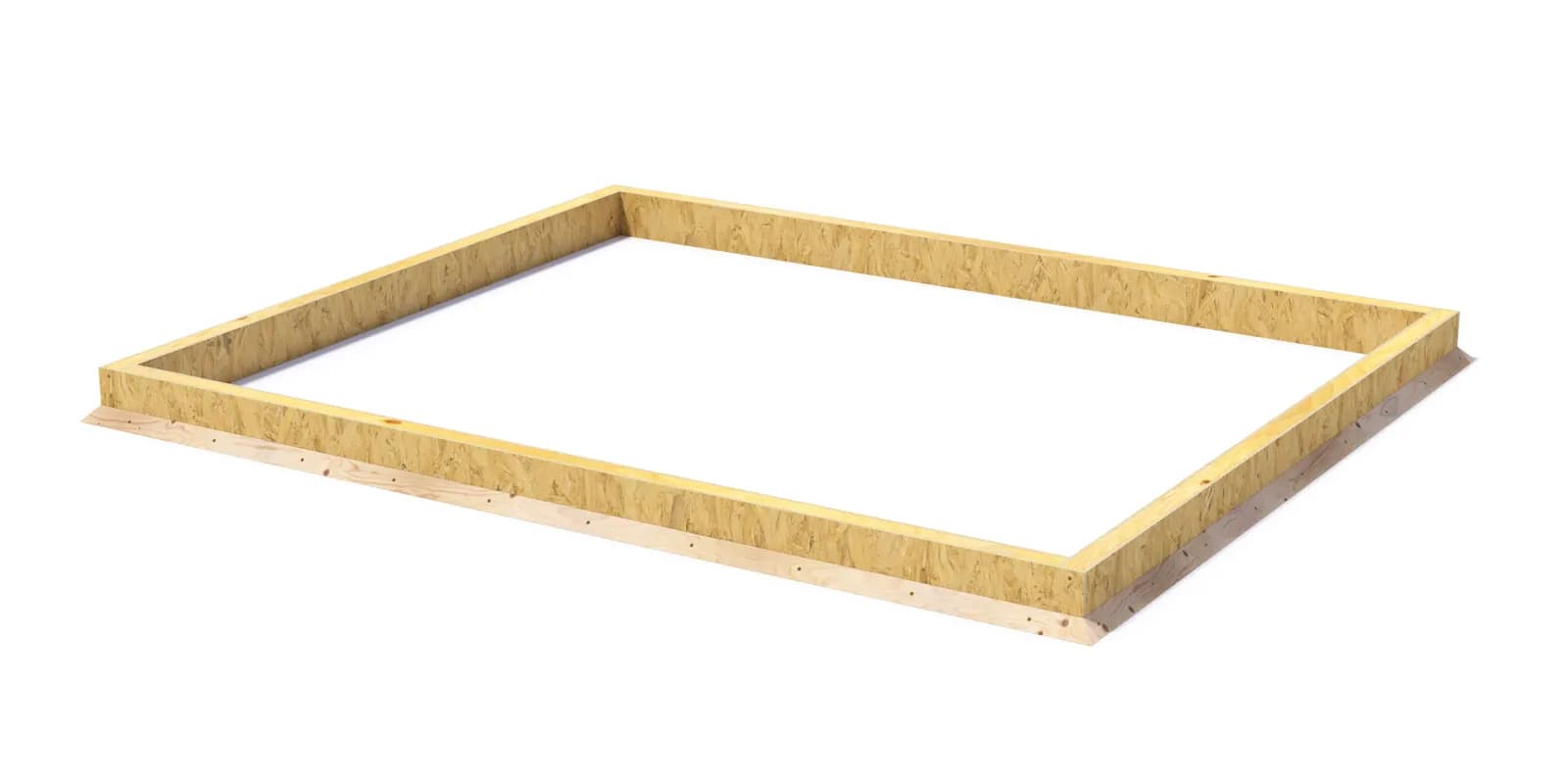 A bare SIPS upstand, the kerb a rooflight is made to fit