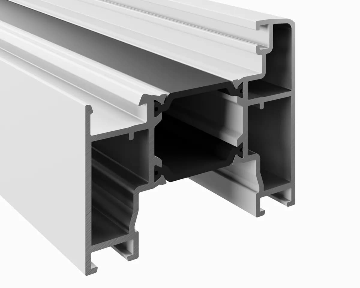 Section through a Korniche bifold outer frame profile